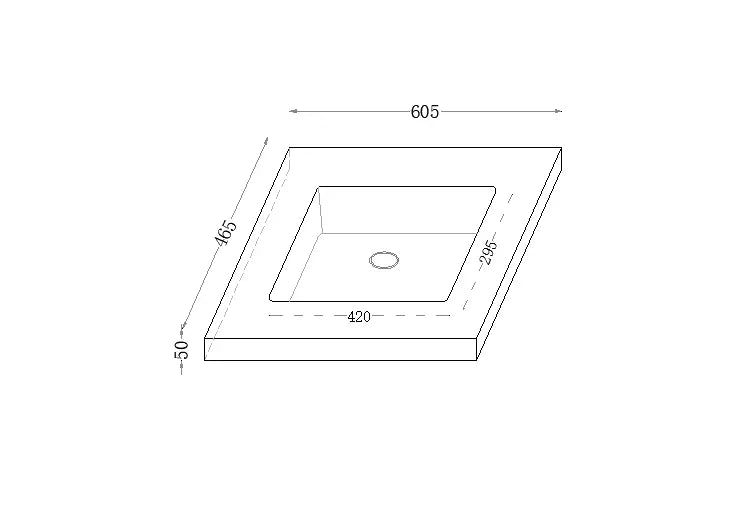 Fine Ceramic Basin Joined with Sintered Stone Carrara Gold 600mm/750mm/900mm/1200mm/1500mm - FIL Kitchen Bathroom