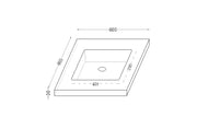 Fine Ceramic Basin Joined with Sintered Stone Calacatta Night 600mm/750mm/900mm/1200mm/1500mm - FIL Kitchen Bathroom