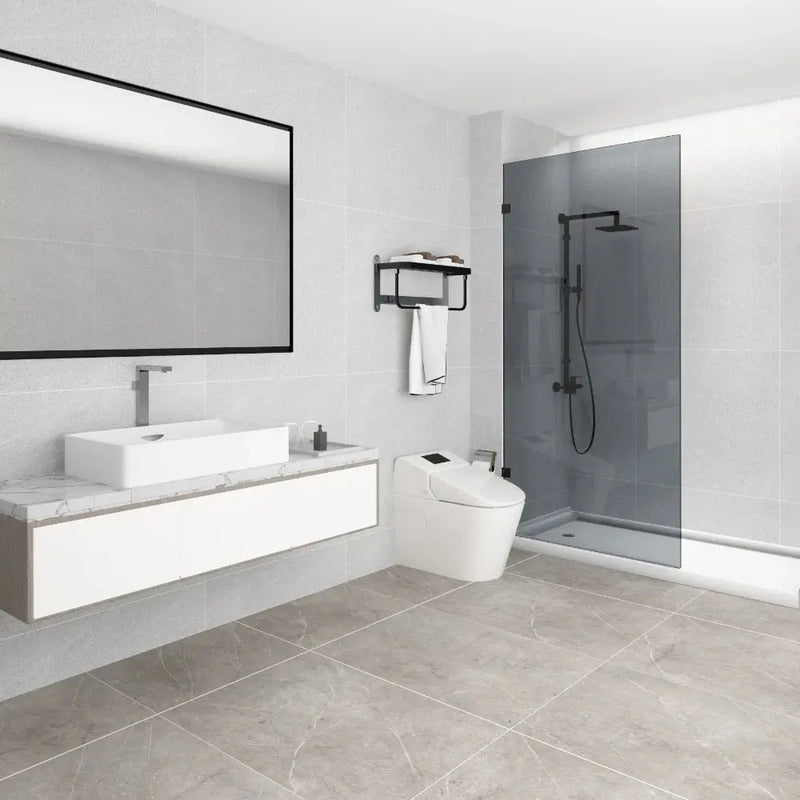 Covey Frameless Walk-In Panel Grey Tinted Glass 10mm