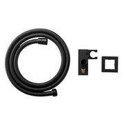 Square Matte Black Hand held Shower Set FIL Kitchen Bathroom