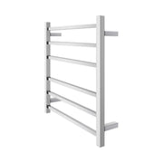 Square  Electric Heated Towel Rack 6 Bars Chrome and Colours FIL Kitchen Bathroom