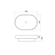 Dora Oval Semi Recess Gloss White Basin - FIL Kitchen Bathroom