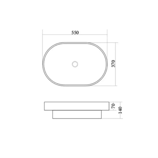 Dora Oval Semi Recess Gloss White Basin - FIL Kitchen Bathroom