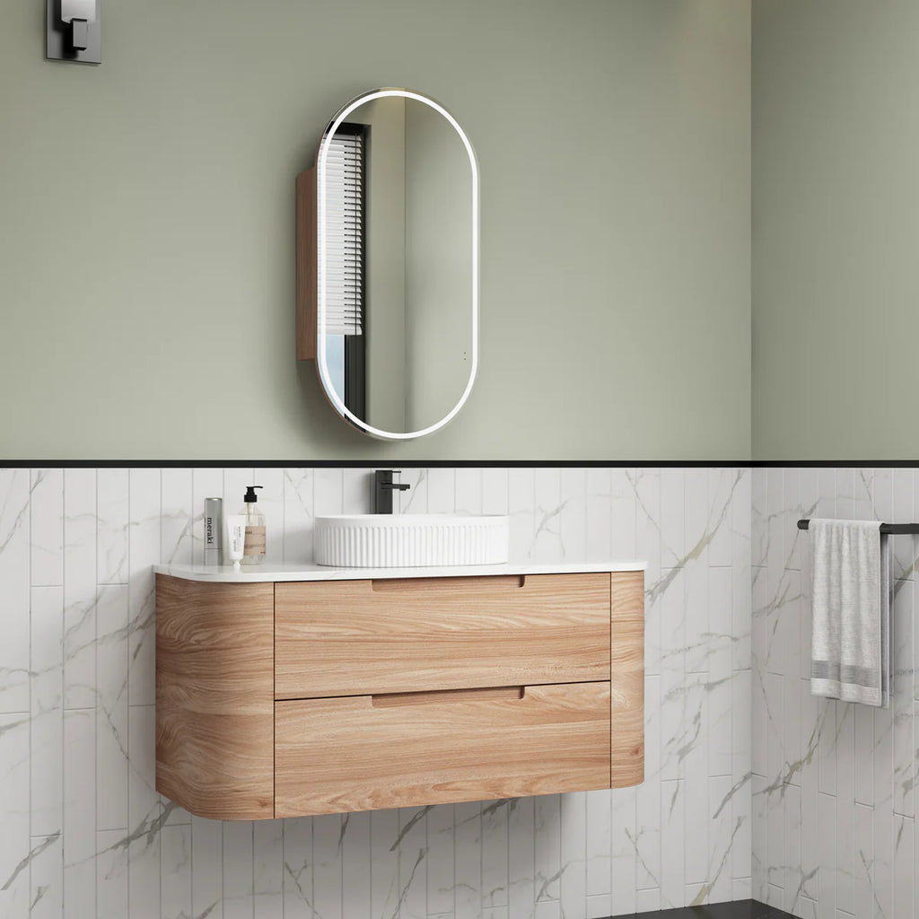 Briony Wall Hung Real Timber Single Bowl 750mm/900mm/1200mm