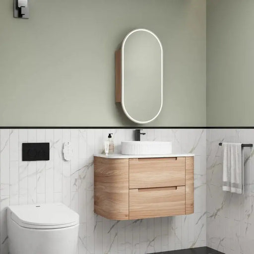 Briony Wall Hung Real Timber Single Bowl 750mm/900mm/1200mm - FIL Kitchen Bathroom