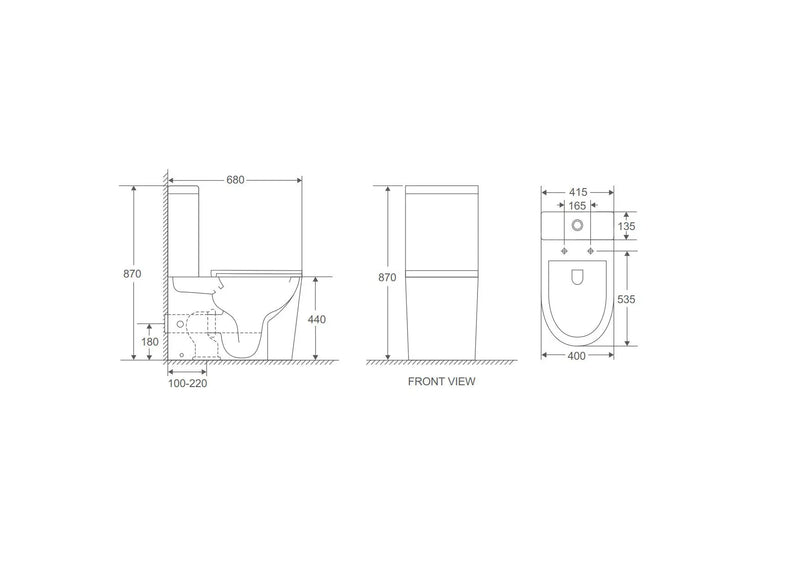 OXFORD Back-to-Wall Toilet Suite mercioaustralia