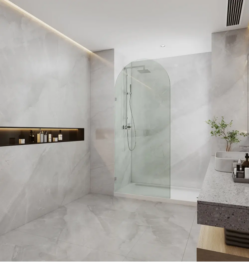 Covey Frameless Walk-In Panel Top Arch 10mm