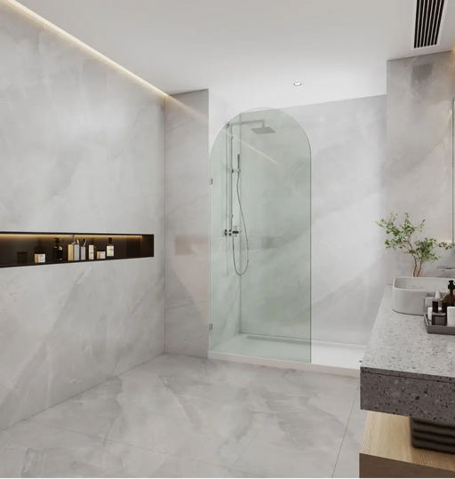 Covey Frameless Walk-In Panel Top Arch 10mm