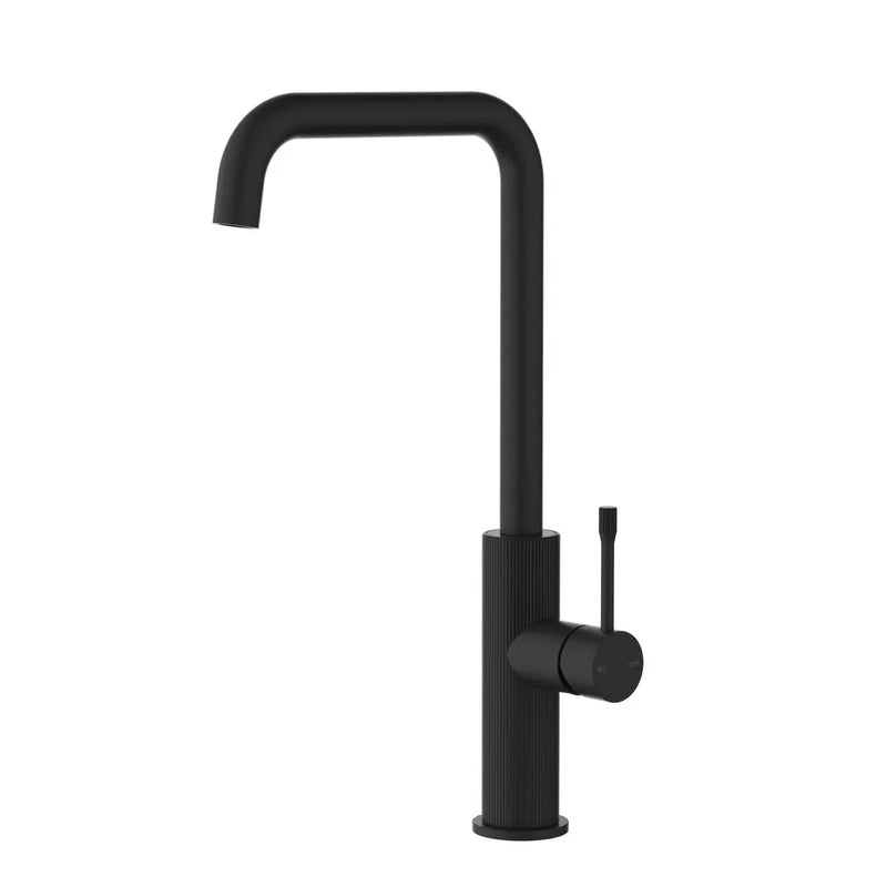 IKON Linie Squareneck Sink Mixer Matt Black - FIL Kitchen Bathroom