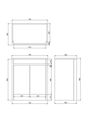 Pako FreeStanding Vanity PVC (750mm) Lukka