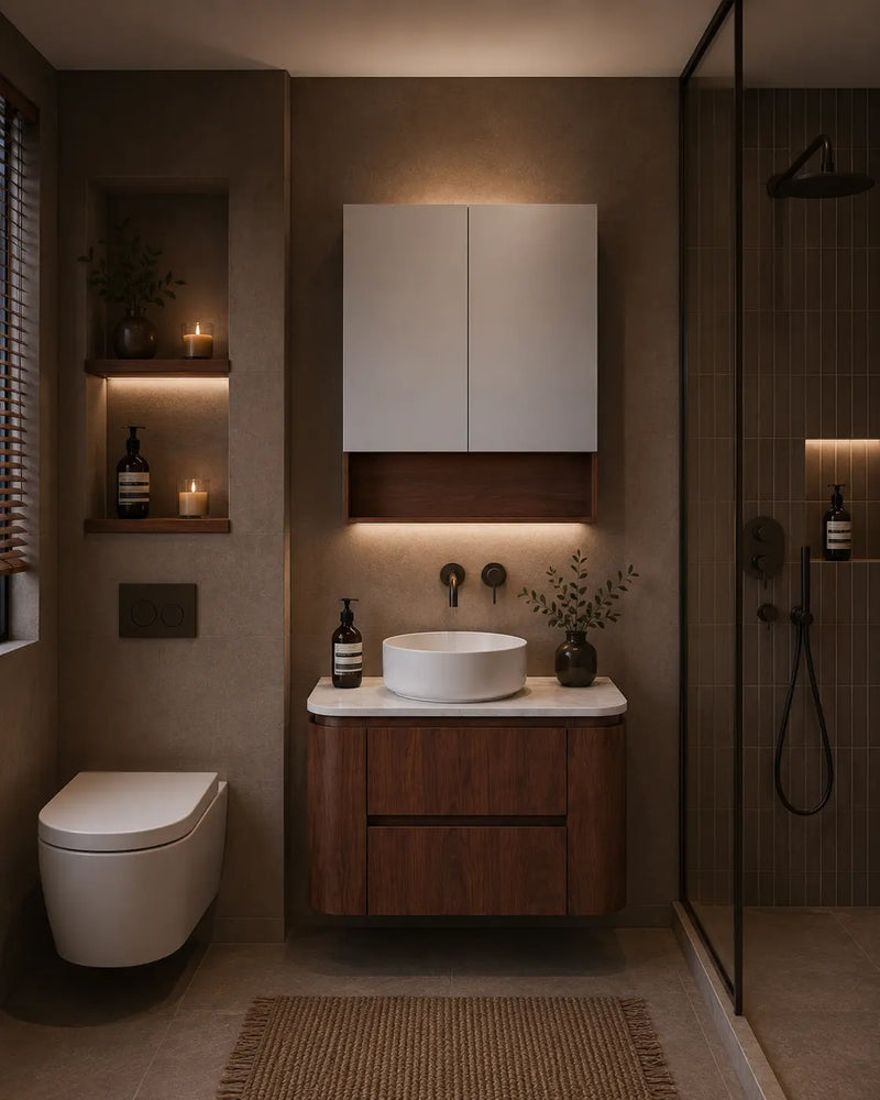 Ravello Modern Wall Hung Vanity Plywood Cabinet LK-RA750W-MO