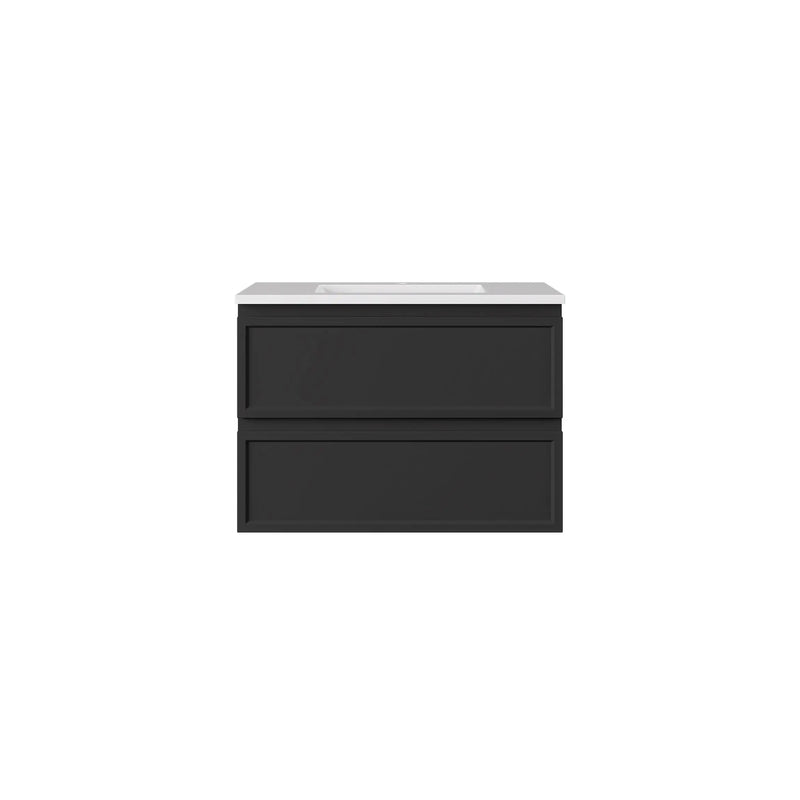 New Hamilton Federation Slim Wall Hung Cabinet Matte Black LK-FH750NW-MB