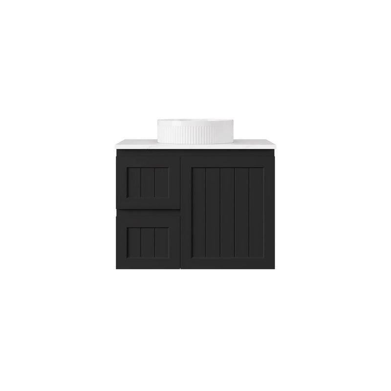 Archill Federation Wall Hung Matte Black PVC Cabinet LK-FA74RW-MB