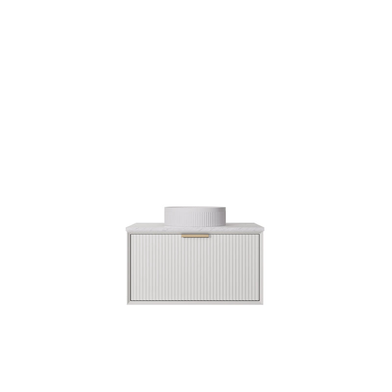 Kliff Modern Wall Hung PVC Cabinet Matte White LK-MK750NW-MW
