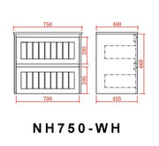 Poseidon New Hampton Wall Hung Vanity (600mm/750mm/900mm/1200mm/1500) - FIL Kitchen Bathroom