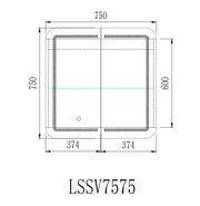 LED PVC Mirror Shaving Cabinet (600/750/900/1200/1500mm) POSEIDON