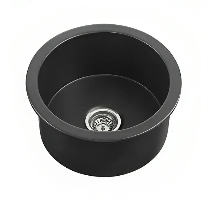 SINGLE BOWL FIRECLAY KITCHEN SINK GLOSS WHITE/MATTE BLACK 470MM CETO