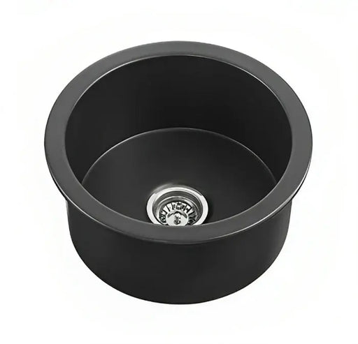 SINGLE BOWL FIRECLAY KITCHEN SINK GLOSS WHITE/MATTE BLACK 470MM CETO