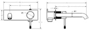 IKON Linie Wall Basin Mixer Trim Kit 180mm/220mm Matt Black - FIL Kitchen Bathroom