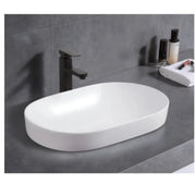 Dora Oval Semi Recess Gloss White Basin - FIL Kitchen Bathroom