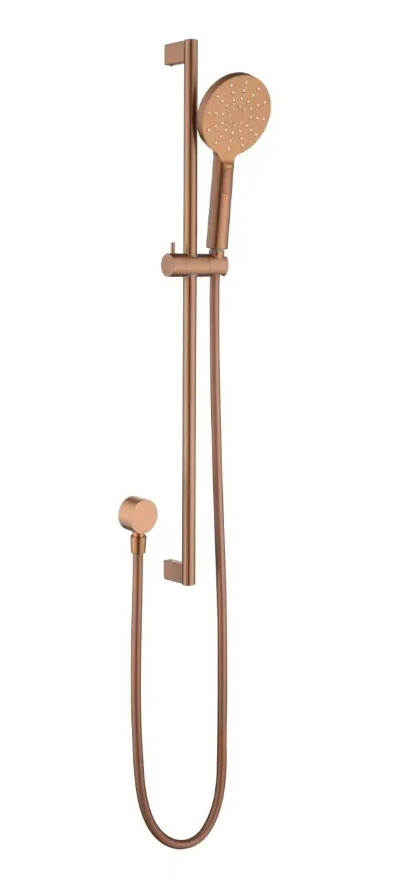 CORA ROUND SLIDING SHOWER RAIL WITH HAND SHOWER CHROME & COLOURED ACL
