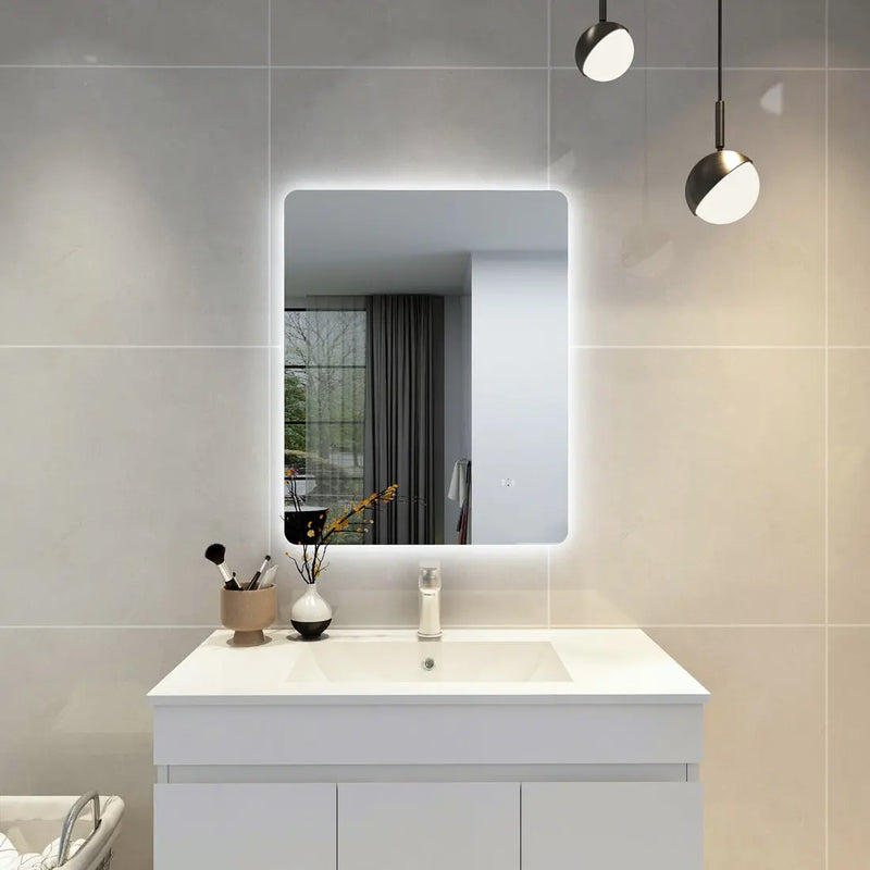 POSEIDON RECTANGLE BACKLIT LED MIRROR 3 COLOUR LIGHTS 600X750MM - FIL Kitchen Bathroom