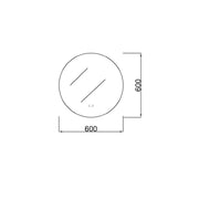 POSEIDON ROUND BACKLIT LED MIRROR 3 COLOUR LIGHTS 600X600MM - FIL Kitchen Bathroom