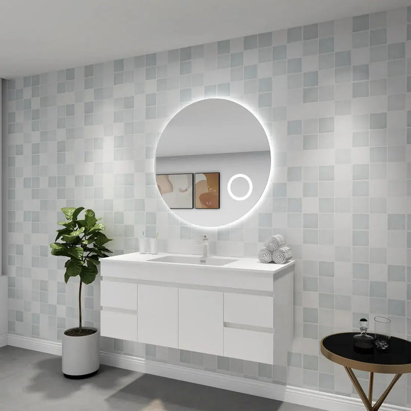 LED MIRROR BACKLIT WITH MAGNIFIER 3 COLOUR LIGHTS 900MM FIL Kitchen Bathroom