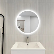 POSEIDON ACRYLIC ROUND BACKLIT LED MIRROR 3 COLOUR LIGHTS 600X600MM - FIL Kitchen Bathroom