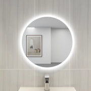 POSEIDON ACRYLIC ROUND BACKLIT LED MIRROR 3 COLOUR LIGHTS 600X600MM - FIL Kitchen Bathroom