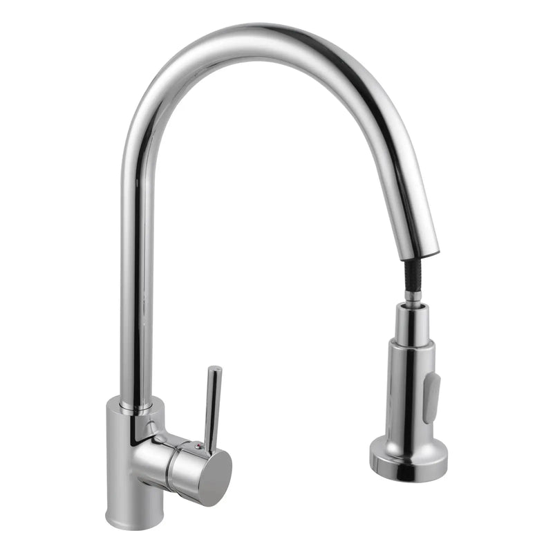 Round Chrome Pull Out Spray Kitchen Sink Mixer Tap FIL Kitchen Bathroom