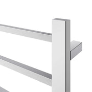 Square  Electric Heated Towel Rack 6 Bars Chrome and Colours FIL Kitchen Bathroom