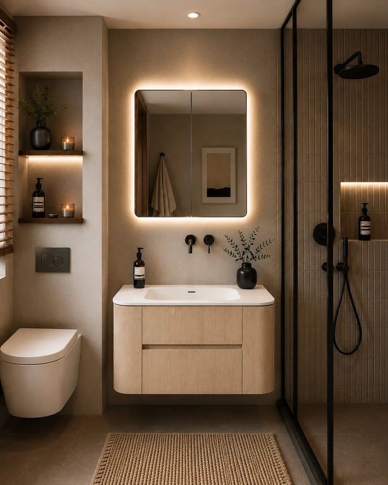 Ravello Modern Wall Hung Vanity Plywood Cabinet LK-RA900W-SO