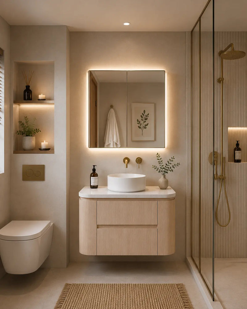 Ravello Modern Wall Hung Vanity Plywood Cabinet LK-RA900W-SO