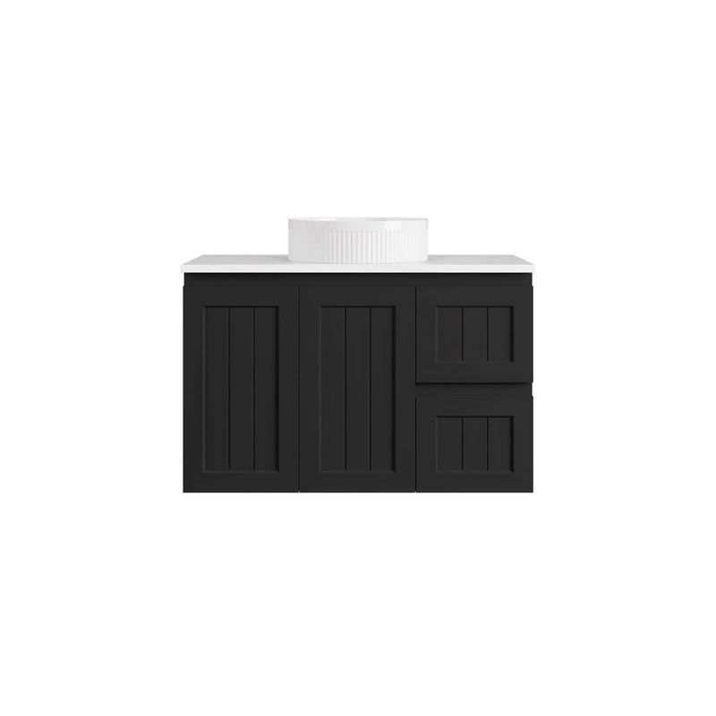 Archill Federation Wall Hung Matte Black PVC Cabinet LK-FA94RW-MB