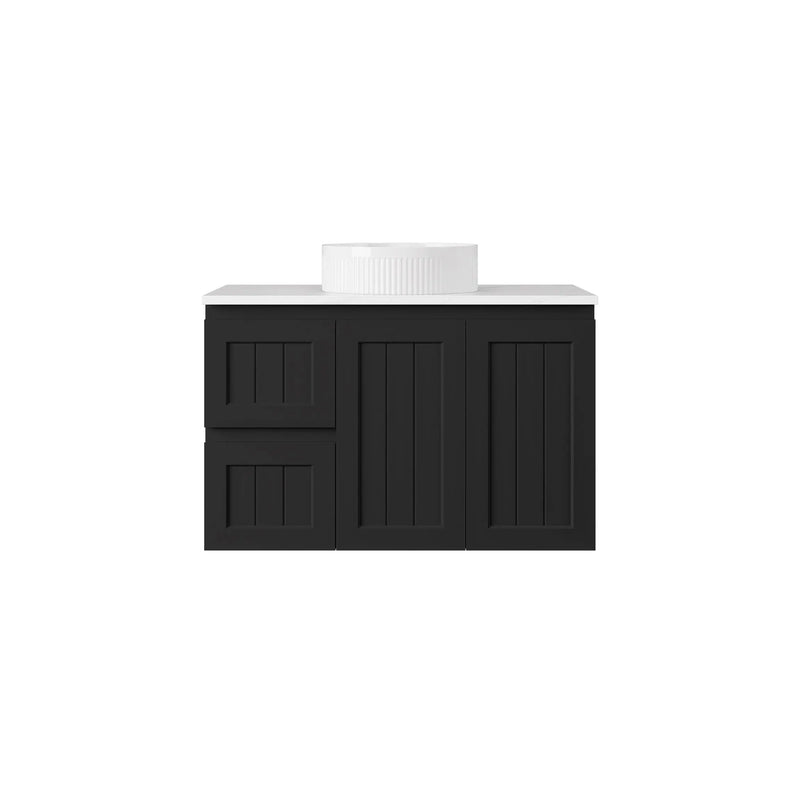 Archill Federation Wall Hung Matte Black PVC Cabinet LK-FA94LW-MB