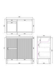 Brighton Floor Standing Vanity PVC Matte White 600mm/750mm/900mm - FIL Kitchen Bathroom