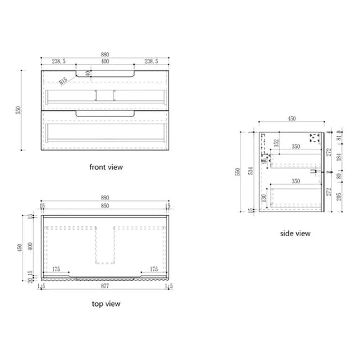 Lovina Tier Harvest Oak Wall Hung Vanity 600mm/750mm/900mm - FIL Kitchen Bathroom