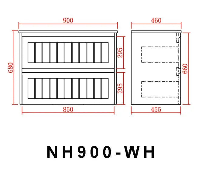 Poseidon New Hampton Wall Hung Vanity (600mm/750mm/900mm/1200mm/1500) - FIL Kitchen Bathroom