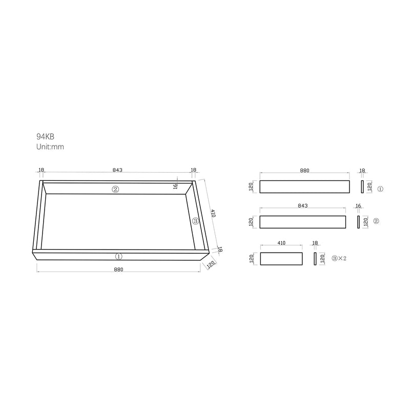 Kickboard for LK-MC94LL-CO/PO+ LK-MC94RL-CO/PO