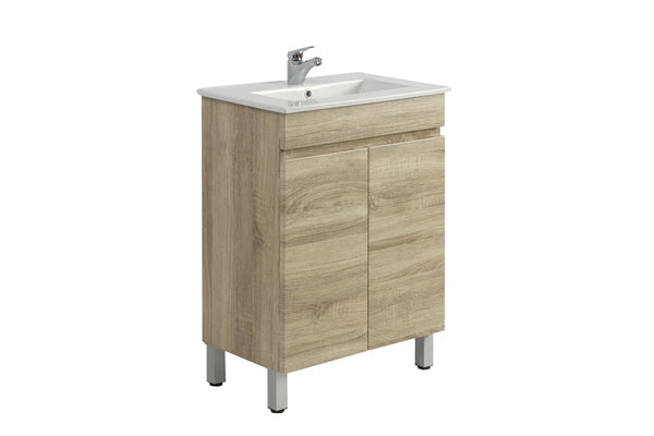 BERGE FLOOR STANDING VANITY WHITE OAK 600mm/750mm/900mm/1200mm/1500mm