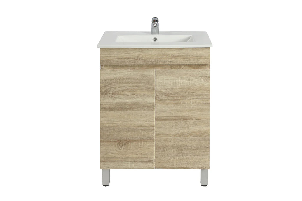 BERGE FLOOR STANDING VANITY WHITE OAK 600mm/750mm/900mm/1200mm/1500mm