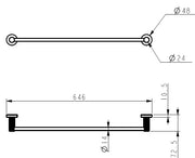 Linie Single Towel Rail 600 mm - FIL Kitchen Bathroom