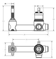 IKON Linie Wall Basin Mixer Rough In Body - FIL Kitchen Bathroom