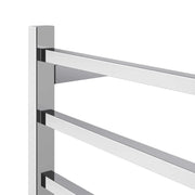 Square  Electric Heated Towel Rack 6 Bars Chrome and Colours FIL Kitchen Bathroom