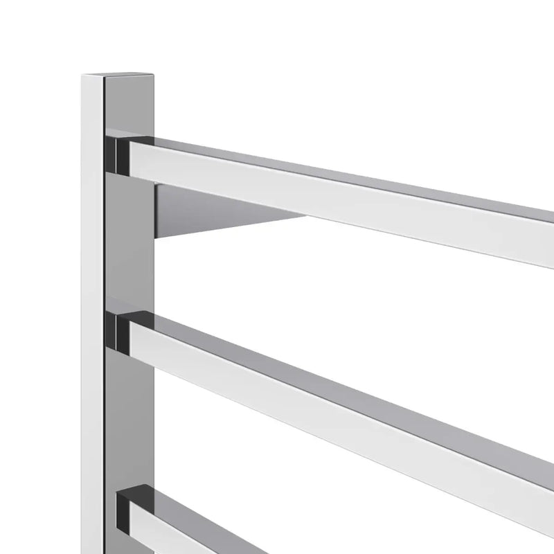 Square  Electric Heated Towel Rack 6 Bars Chrome and Colours FIL Kitchen Bathroom