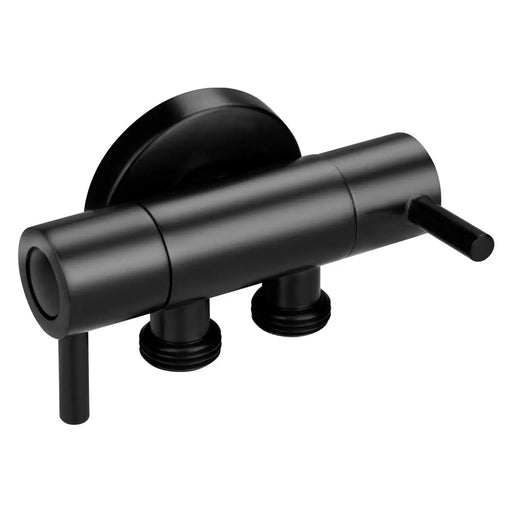 Bathroom Solid Brass Toilet Bidet Spray 1 Inlet 2 Outlet Diverter Only Chrome and Black FIL Kitchen Bathroom