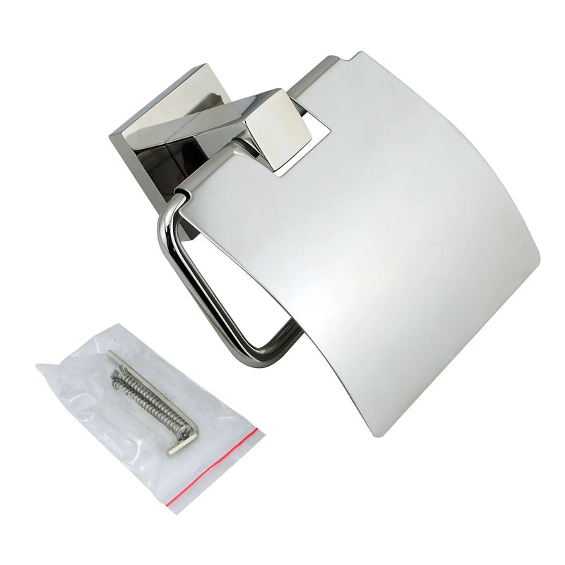 Blaze Chrome Toilet Paper Roll Holder W/ Cover FIL Kitchen Bathroom