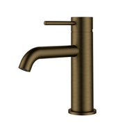 Otus Curve Spout Basin Mixer - Antique Brass
