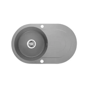 Laveo 470*780*204mm Grey Granite Stone Sink Single Bowl with Drainer(including Space Saving Siphon and Automatic Plug) FIL Kitchen Bathroom